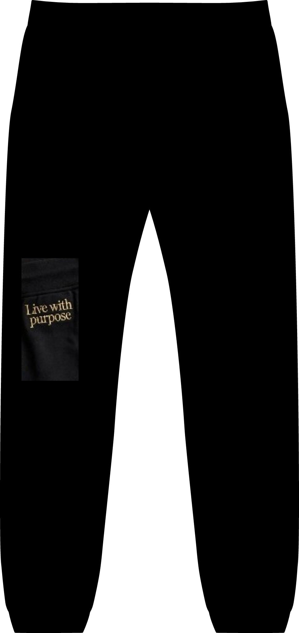 Live With Purpose™  Premium Black Graphic Joggers | Eagle Rise Apparel