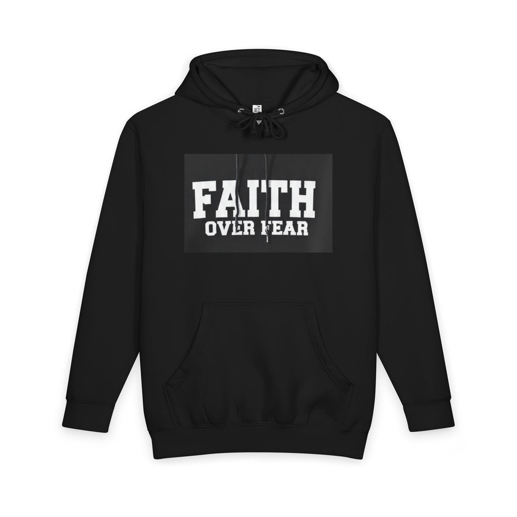 Faith Over Fear™  Premium Black Graphic Hoodie | Eagle Rise Apparel
